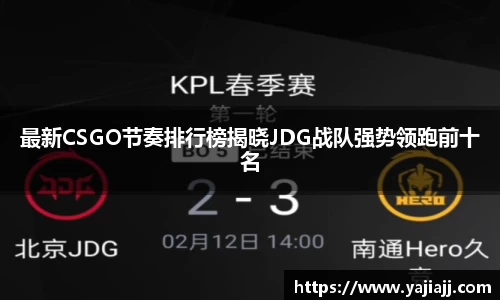 最新CSGO节奏排行榜揭晓JDG战队强势领跑前十名
