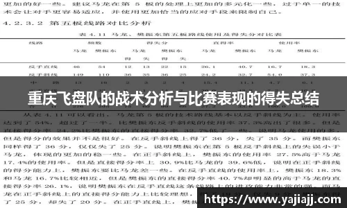 重庆飞盘队的战术分析与比赛表现的得失总结